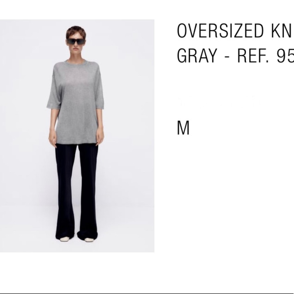 Zara oversized knit top